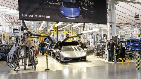 Lamborghini assembly line